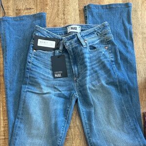 PAIGE Classic Indigo Jeans Manhattan High Rise slim boot cut